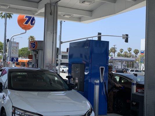 2022.MAY23- TRUE ZERO FUEL BLOCK/PUMP. Located in between two gas pumps nearest Ventura Blvd (Sherman Oaks)