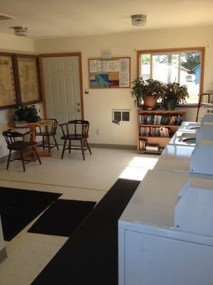 Laundry and reading area.