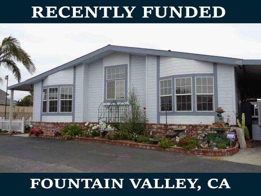 Recently funded manufactured home!