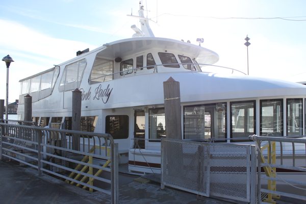 the Pink Lady at the dock in Sheepshead Bay Brooklyn.