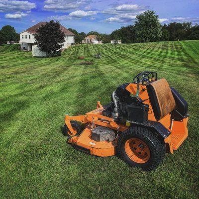 Lawn stripes.