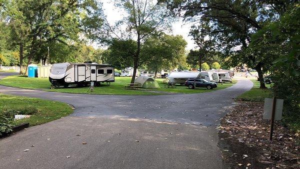 Our tent among the campers