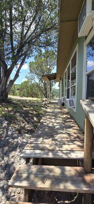 A view of cabin 2 coming up the stairs