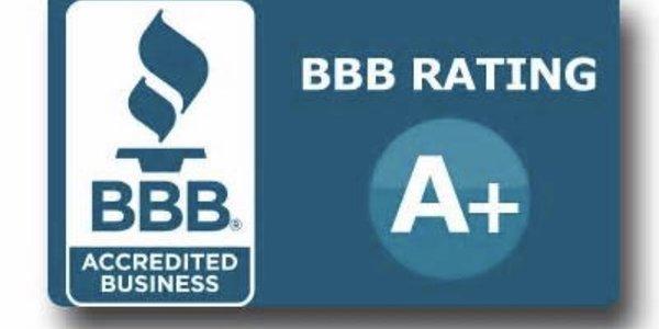 A+ Rating with the Better Business Bureau.