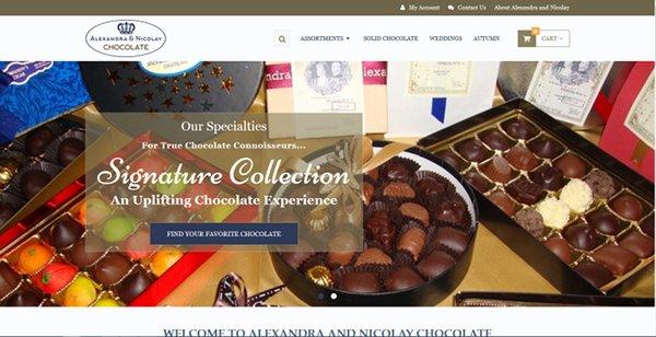 Website for Alexandra and Nicolay Chocolate in Portland, PA - http://alexandraandnicolay.com