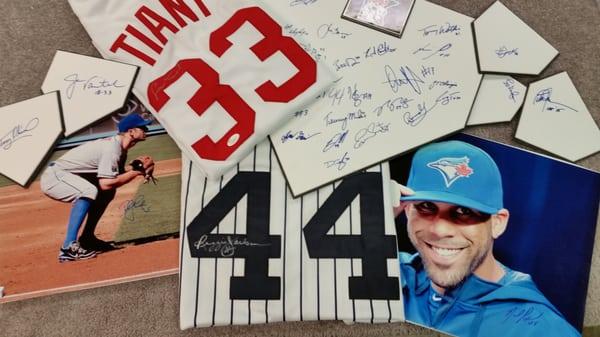 AutographedSportsmemorabilia galore!