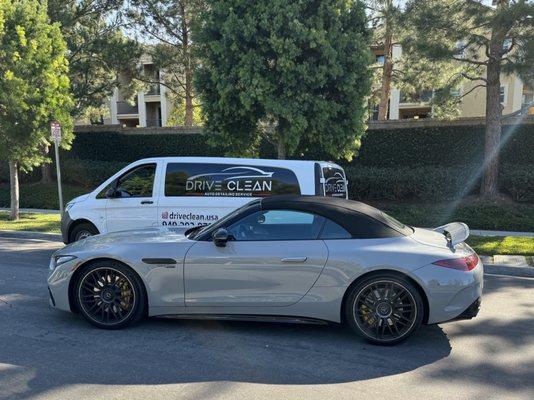 My SL63AMG receiving it's professional wash