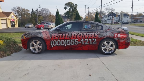 bail bonds full car wrap, Cleveland Ohio