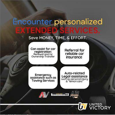 United Victory provides centralized services to save money, time, and effort.