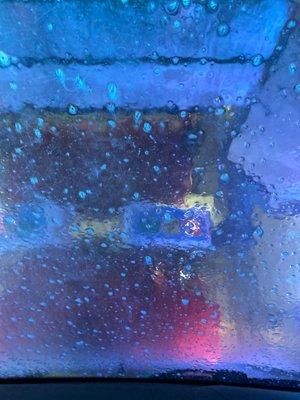 Inside the car wash