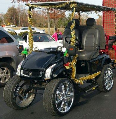 Custom Golf Cart Caddy Style With Solar Top!