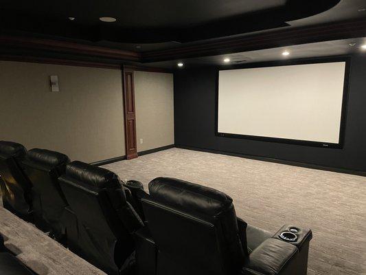 Dedicated Home Theater with Crestron and Sony in San Marino