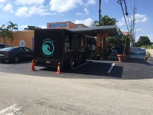 Walk up food truck and covered seating