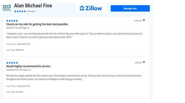 Alan Fine Zillow Reviews