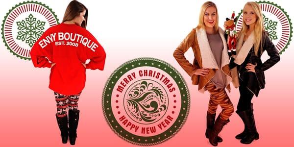 Envy Boutique Holiday fashions, on our website: www.envyboutique.us and in our Stores