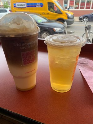 iced tea & Iced Macchiato