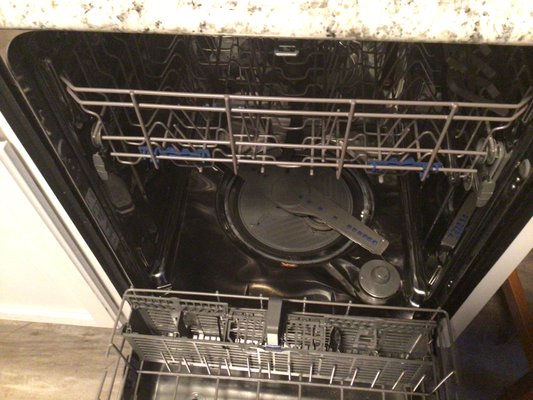 The inside of my 'new' dishwasher