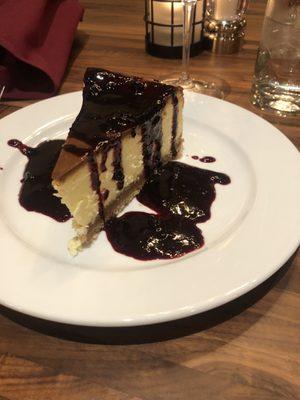 Housemade huckleberry cheesecake