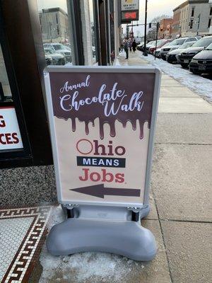 Chocolate Walk Sign