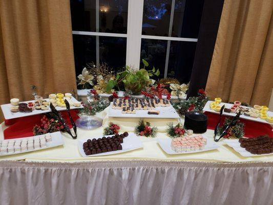 Dessert buffet for Christmas