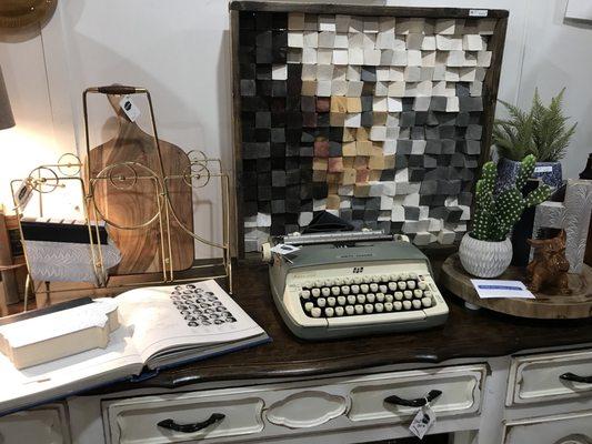 Typewriter and decor