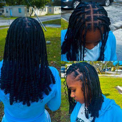 Smedium boho knotless bob