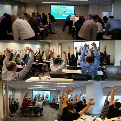 Teaching a corporate wellness seminar - with audience participation