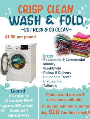 Crisp Clean Wash&Fold Services