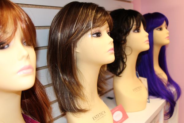 Come in for a wig fitting and for wigs of all styles and colors. We stock standarp size wig caps, large wig caps and even wigs for XL heads.