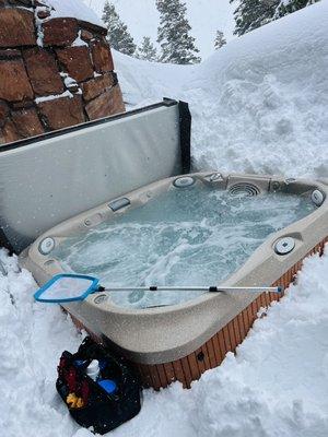 Residential hot tub weekly water testing and treatment