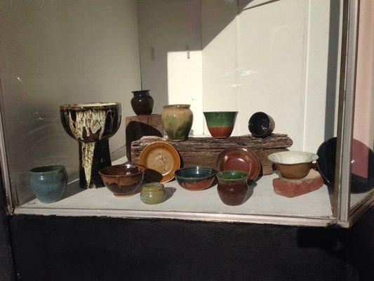 display of pottery