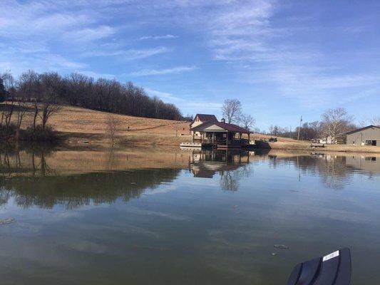 Our Dock and matching cottage on the water.