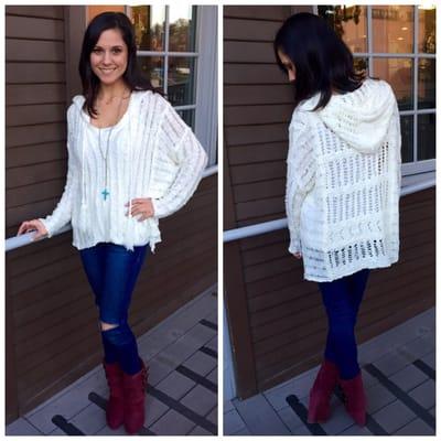 Loving this Fall hooded sweater! $36