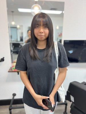 girl's haircut