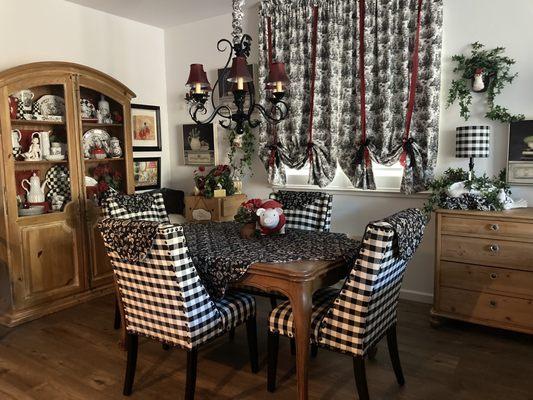 My beautiful French hutch and dresser for table linens