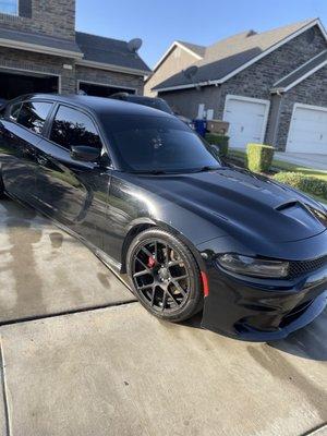 Washed charger looking fresh with tire shine