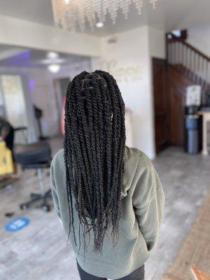 2 strand twists, Senegalese twists, kinky twists  with textured hair