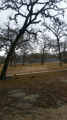 This would be a volleyball court if it had a net, and sand...