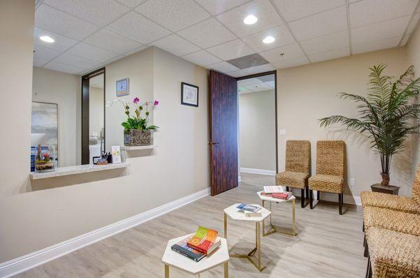 Our waiting room. Brand new clinic with brand new furniture.