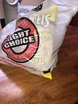 2 bags of  chips &  5 ounces bag of pepperoni caused the sack to split.  It's time to reevaluate the bags customers are expected to use!