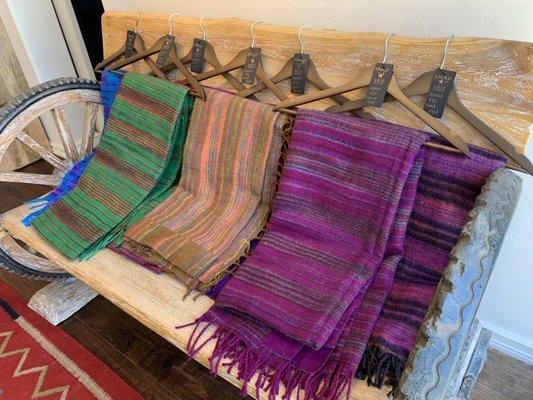 Butter soft Alpaca shawls in vibrant colors