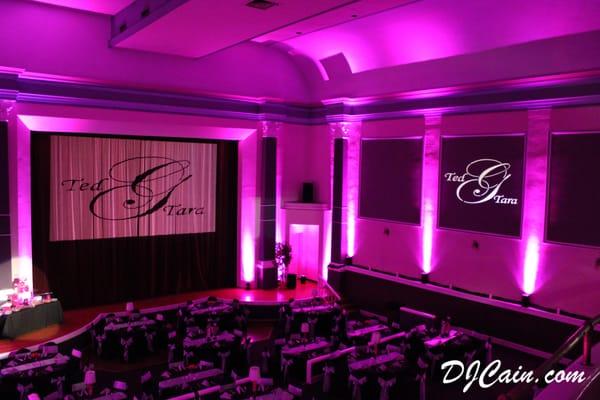 Monogram Projection and Designer Up-lighting