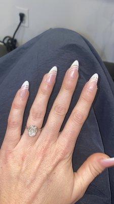 Wedding chrome nail design. Love!