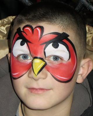 angry bird face painting CT