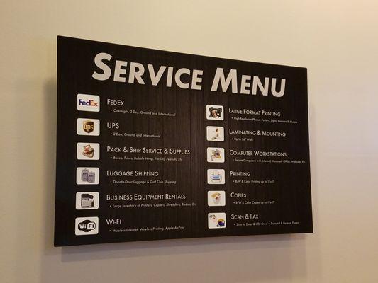 Service Menu