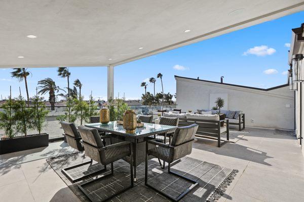 Balboa Island Roof Deck Top Staging