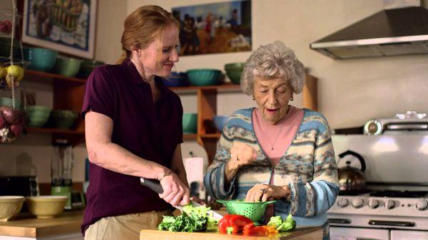 Vegetables always taste better when someone else has to cut them up!