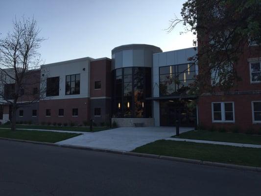 Topeka Bible Church, College Avenue Building east entrance.