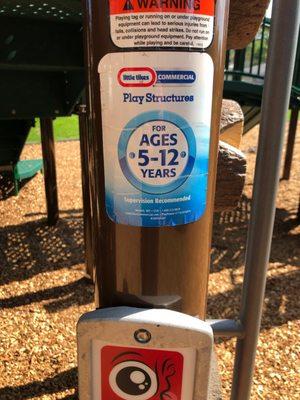 Age restrictions for playground equipment