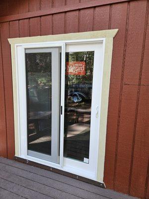 New construction patio door install.